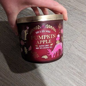 New Bath and body works pumpkin apple 3 wick candle